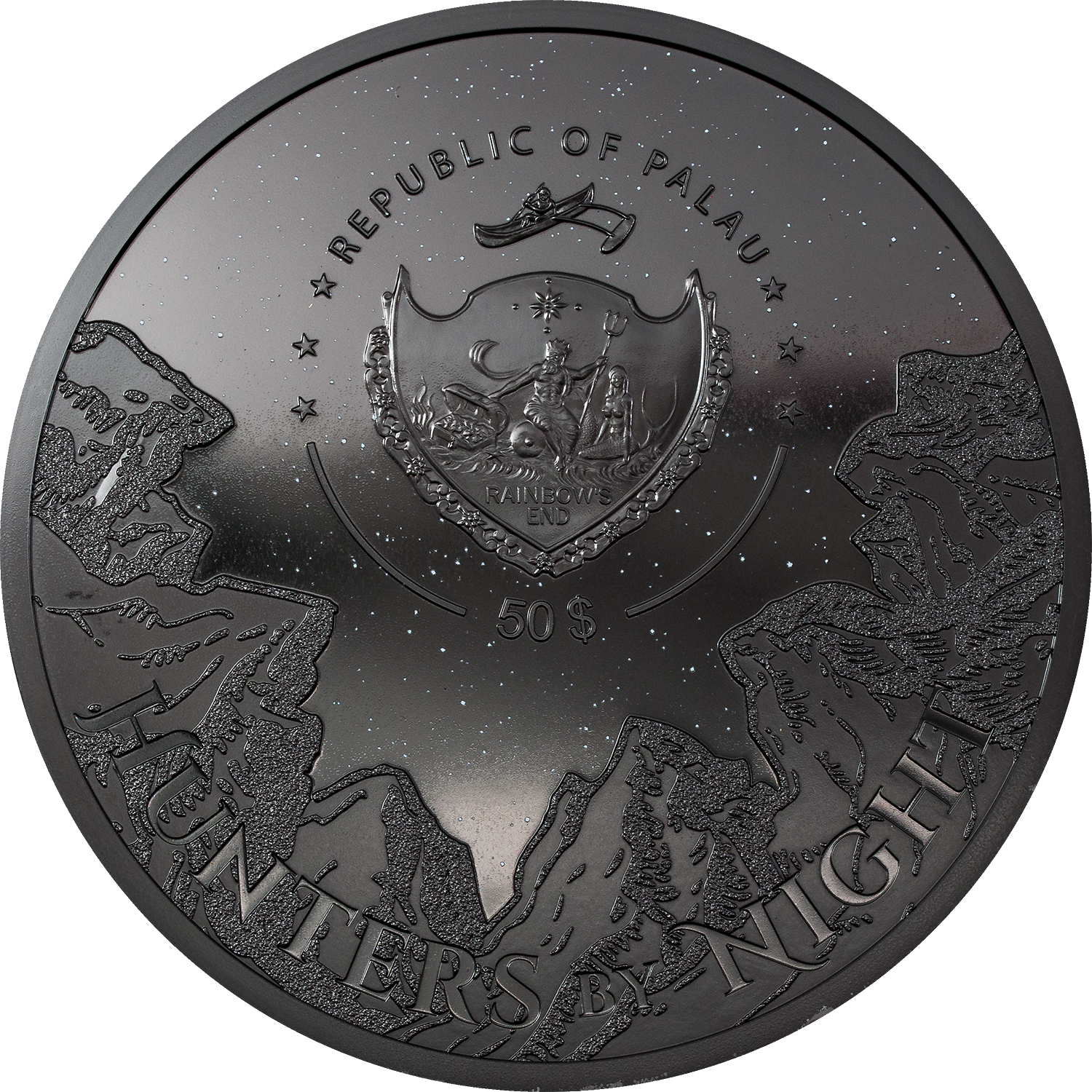 EAGLE OWL Hunters By Night 1 Kg Kilo Silver Coin 50$ Palau 2022